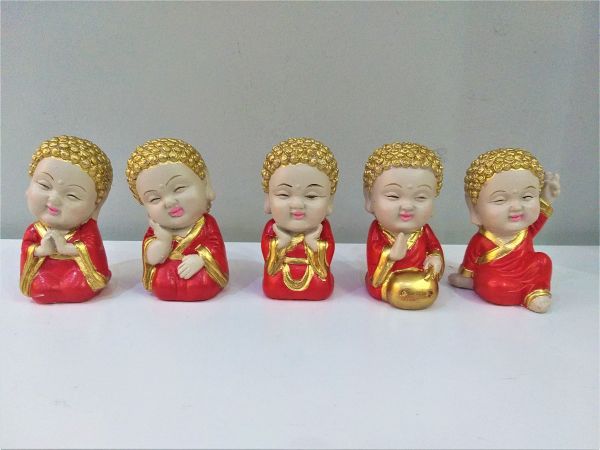 Quinteto de Budas Mini Vermelho