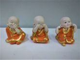 Trio de Budas PP Laranja
