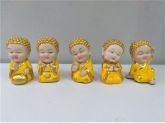 Quinteto de Budas Mini Amarelo