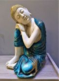Estátua Buda Sonhador Azul