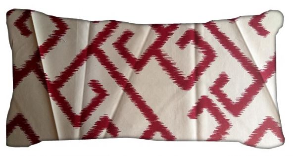 Capa para Almofada 30cm x 50cm Labirinto Vermelho
