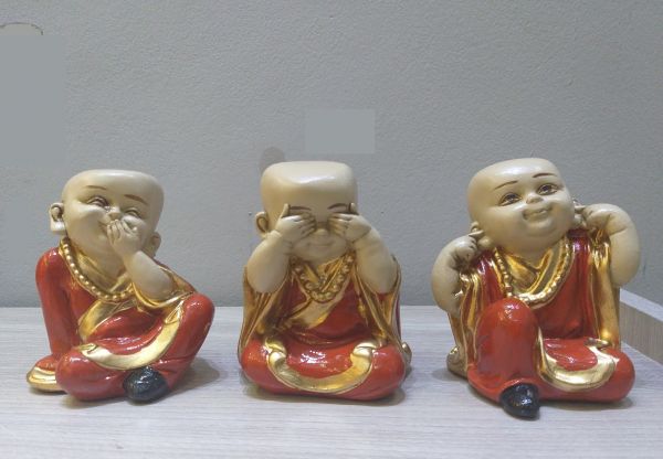 Trio de Budas PP Bordô