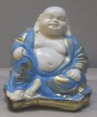 Estátua Buda Hotei Mini Azul