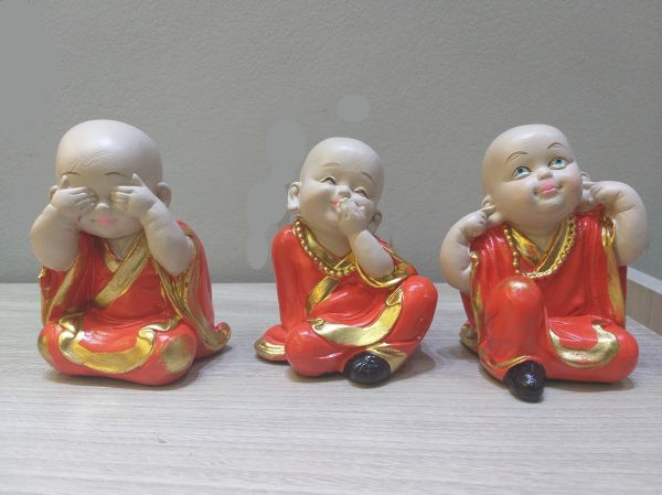 Trio de Budas PP Vermelho