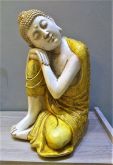 Estátua Buda Sonhador Dourado