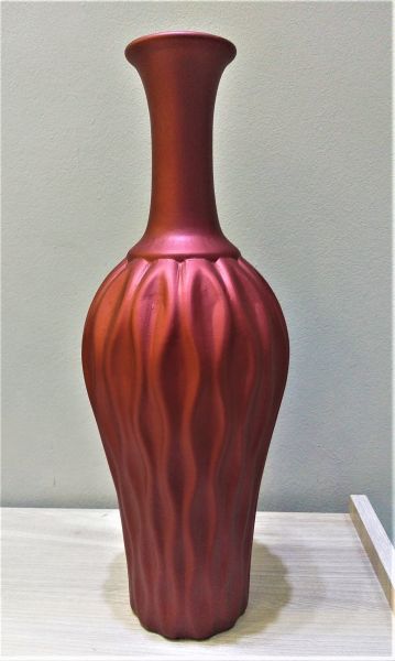 Vaso Canelado Bordô